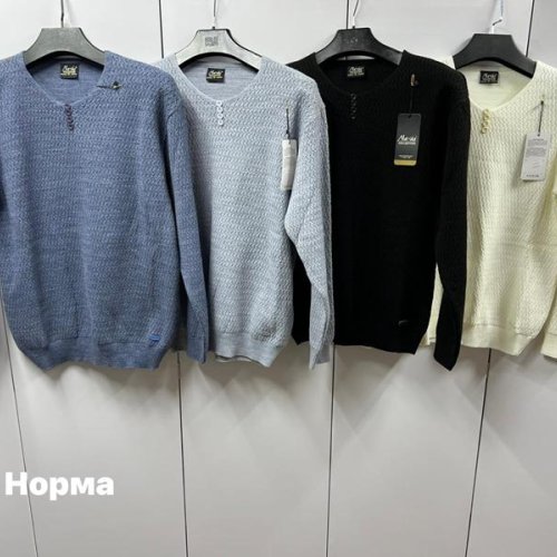 Свитер Navas (L-2XL) NW852 black (зима) Navas NW852 black