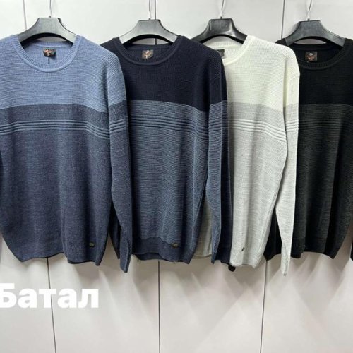 Свитер Navas (3XL-5XL) 71105-1 d.grey (зима) Navas 71105-1 d.grey