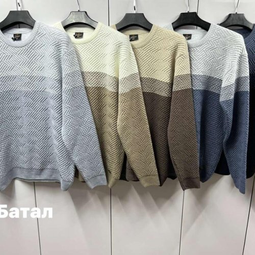 Свитер Navas (3XL-5XL) 72178-1 grey (зима) Navas 72178-1 grey
