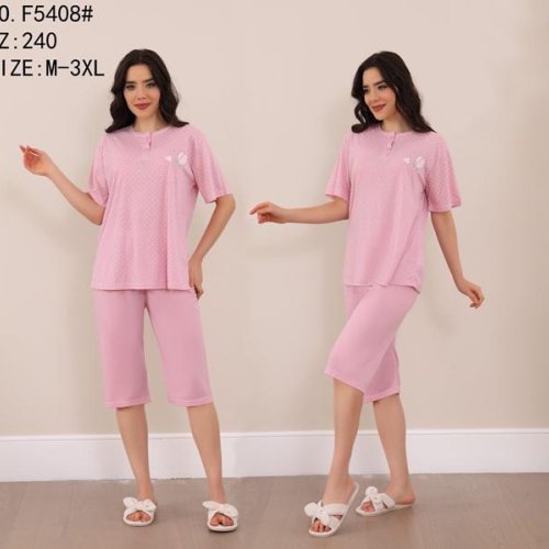 Пижама Estima (M-3XL) F5408 pink (деми) Estima F5408 pink