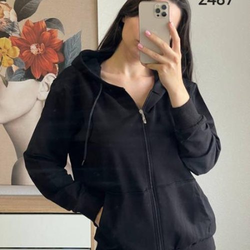 Кофта спорт FSN (46-52) 2487 black (деми) FSN 2487 black