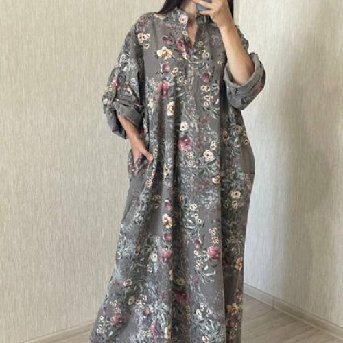 Платье FSN (54-58) 716-2 grey (деми) FSN 716-2 grey