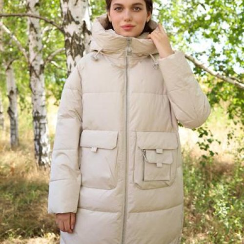 Куртка Desselil (S-2XL) 1127-37 beige (зима) Desselil 1127-37 beige