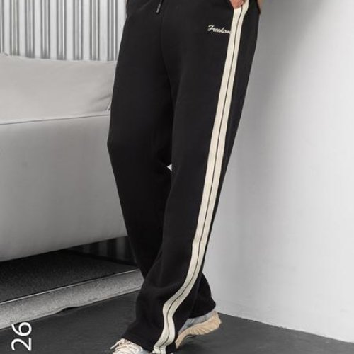 Штаны спорт JJF (L-4XL) 50126 black (зима) JJF 50126 black