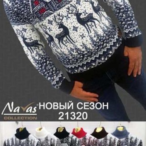 Свитер Navas (M-XL) 21230 navy (зима) Navas 21230 navy