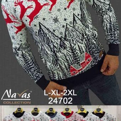 Свитер Navas (M-XL) 24702 black (зима) Navas 24702 black