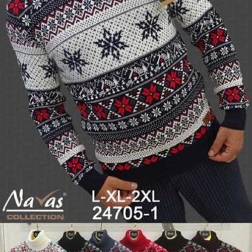 Свитер Navas (M-XL) 24705-1 grey (зима) Navas 24705-1 grey