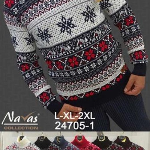 Свитер Navas (M-XL) 24705-1 red (зима) Navas 24705-1 red