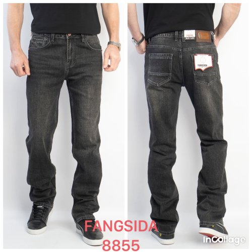 Джинсы God Baron (32-38) 8855-1  black (деми) God Baron 8855-1  black