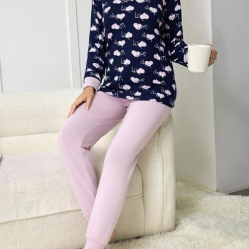 Пижама Anion (50-58) 70153 navy-pink (деми) Anion 70153 navy-pink