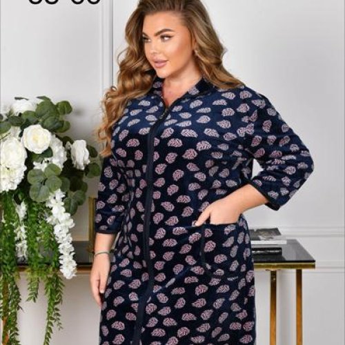 Халат Anion (58-66) 800-220 navy (деми) Anion 800-220 navy