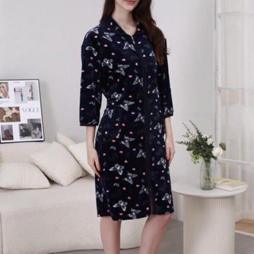 Халат Anion (58-66) 800-212 navy (деми) Anion 800-212 navy