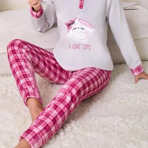 Пижама Anion (50-58) 70159 l.grey-pink (зима) Anion 70159 l.grey-pink