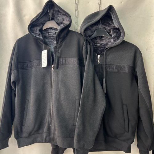 Кофта спорт TRAN (M-3XL) K2302 black (зима) TRAN K2302 black