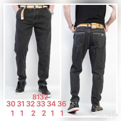 Джинсы Fangsida (30-36) 8132 black (деми) Fangsida 8132 black