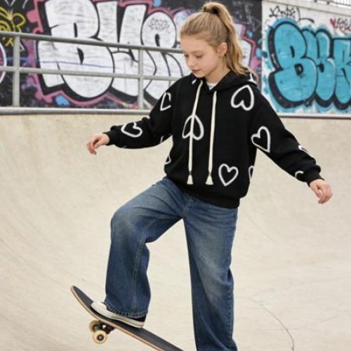 Худи Yalisi (110-160) 5848 black (деми) Yalisi 5848 black