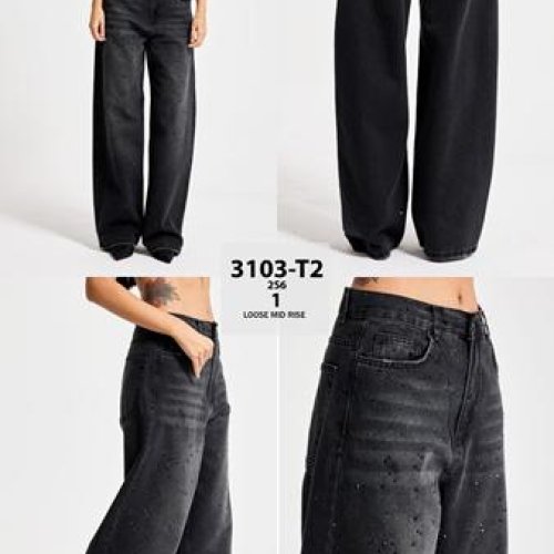 Джинсы Maxim Jeans (34-42) 3103 black (деми) Maxim Jeans 3103 black