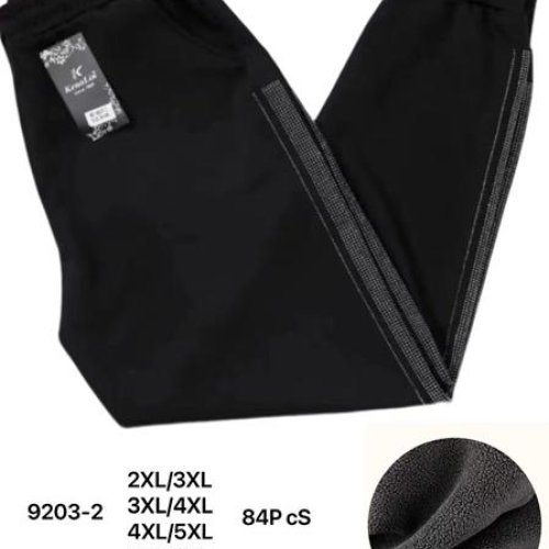 Штаны спорт Hoan (2XL-6XL) 9203-2 black (зима) Hoan 9203-2 black