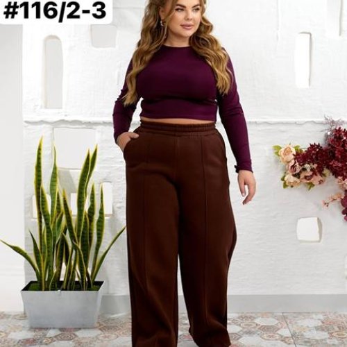 Штаны спорт Global (48-52) 116-2 brown (зима) Global 116-2 brown