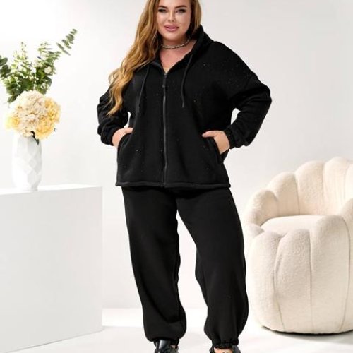 Костюм спорт Global (46-64) 182-4 black (зима) Global 182-4 black