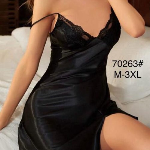 Ночнушка Estima (M-3XL) 70263 black (лето) Estima 70263 black