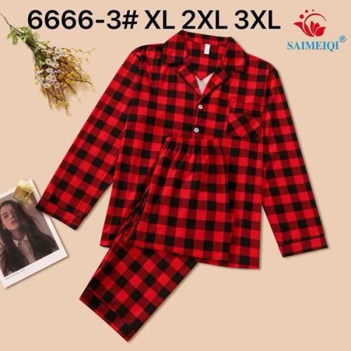 Пижама Estima (XL-3XL) 6666-3 red (деми) Estima 6666-3 red