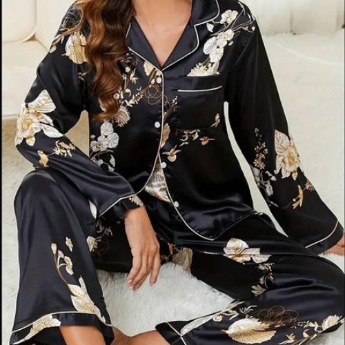 Пижама Estima (M-3XL) 70454 black (деми) Estima 70454 black