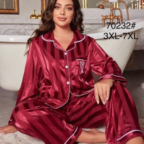 Пижама Estima (3XL-7XL) 70232 red (деми) Estima 70232 red