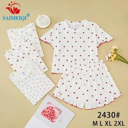 Пижама Estima (M-2XL) 2430 white-wine (лето) Estima 2430 white-wine