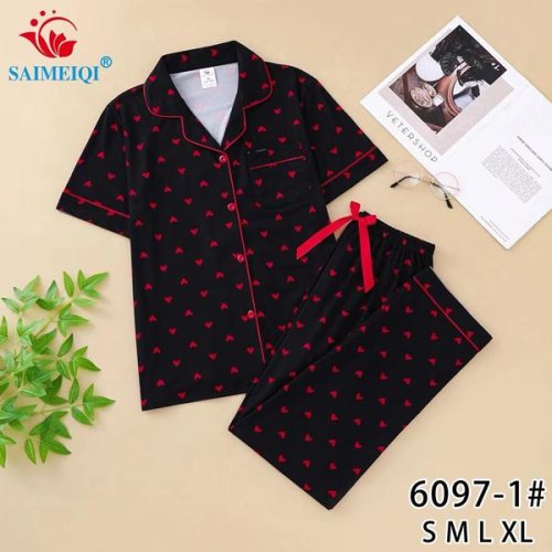 Пижама Estima (S-XL) 6097-1 black (деми) Estima 6097-1 black