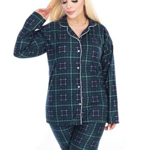 Пижама Estima (2XL-4XL) 2566-4 green (зима) Estima 2566-4 green