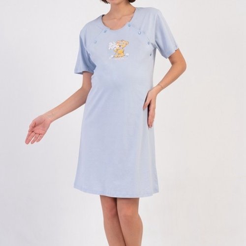 Ночнушка Trikotag (S-XL) T64 l.blue (лето) Trikotag T64 l.blue