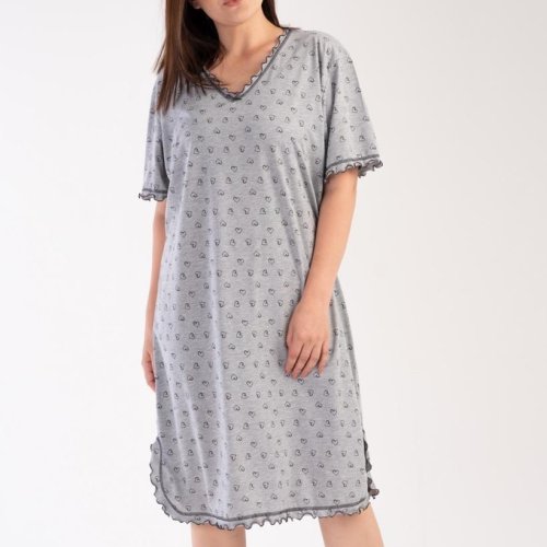 Ночнушка Trikotag (XL-4XL) T53 grey (лето) Trikotag T53 grey