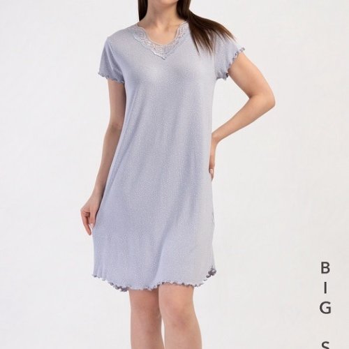 Ночнушка Trikotag (XL-4XL) T70 l.grey (лето) Trikotag T70 l.grey