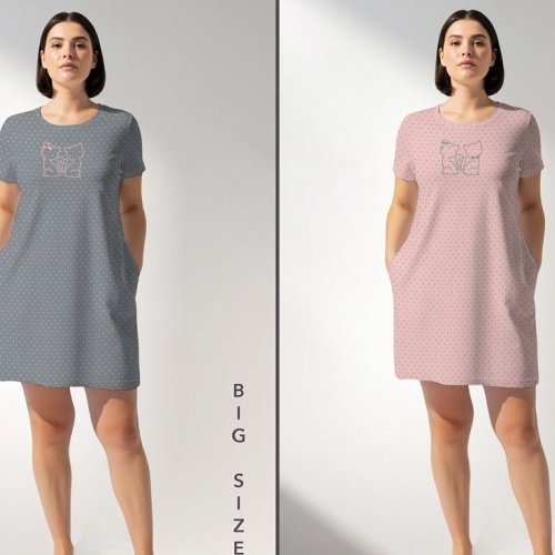 Ночнушка Trikotag (XL-4XL) T80 pink (лето) Trikotag T80 pink