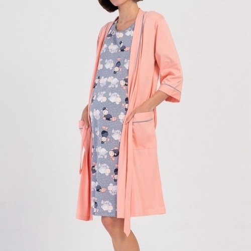 Комплект Trikotag (S-XL) T86 peach-grey (деми) Trikotag T86 peach-grey