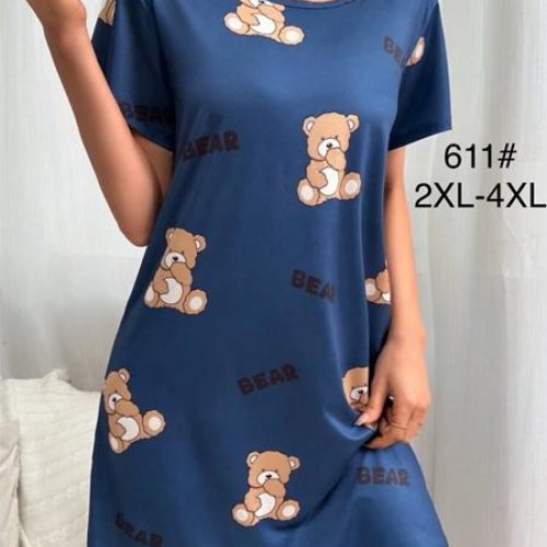 Ночнушка Anion (2XL-4XL) 611 blue (лето) Anion 611 blue
