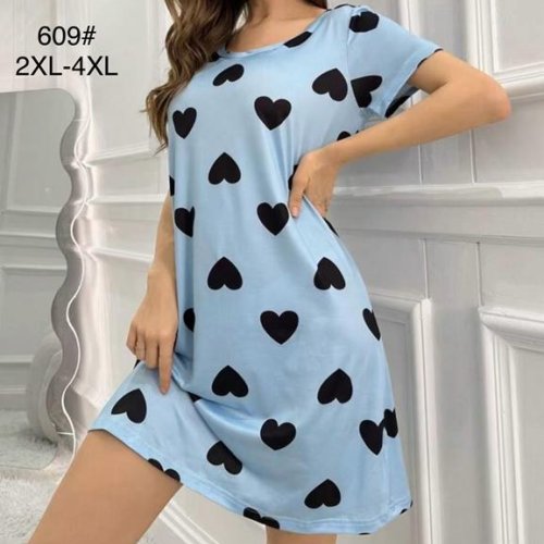 Ночнушка Anion (2XL-4XL) 609 l.blue (лето) Anion 609 l.blue