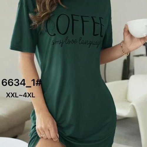 Ночнушка Anion (2XL-4XL) 6634-1 green (лето) Anion 6634-1 green