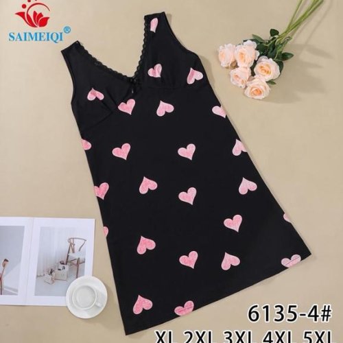 Ночнушка Estima (XL-5XL) 6135-4 black (лето) Estima 6135-4 black