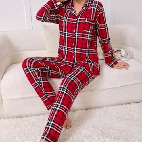 Пижама Estima (M-3XL) 70240 red (деми) Estima 70240 red