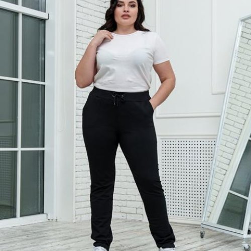 Штаны спорт AZNA (XL-4XL) БЗ07 black (зима) AZNA БЗ07 black