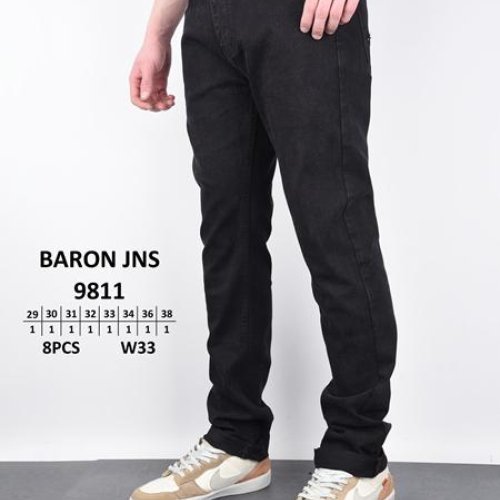 Джинсы Baron Jeans (29-38) 9811 black (деми) Baron Jeans 9811 black
