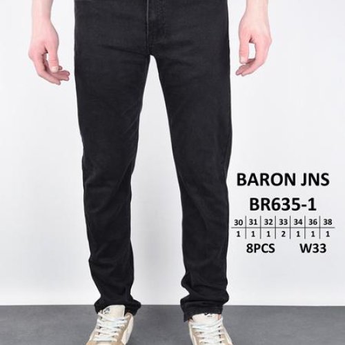 Джинсы Baron Jeans (30-38) BR635-1 black (деми) Baron Jeans BR635-1 black