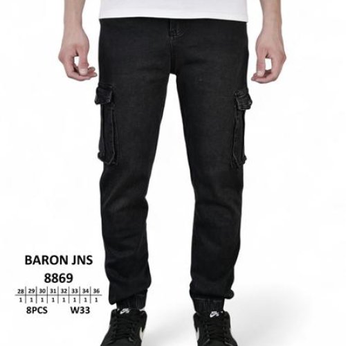 Джинсы Baron Jeans (28-36) 8869 black (деми) Baron Jeans 8869 black