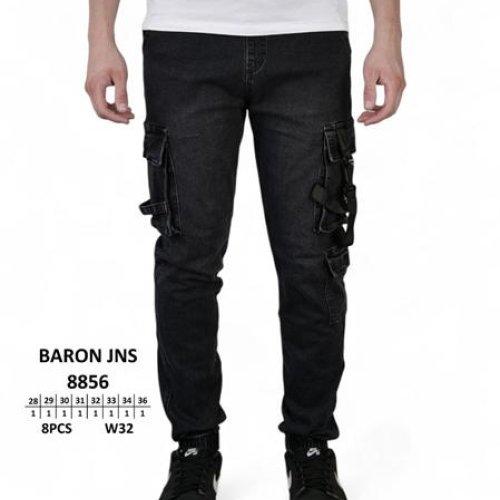 Джинсы Baron Jeans (28-36) 8856 black (деми) Baron Jeans 8856 black