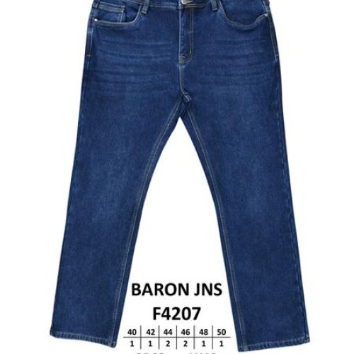 Джинсы Baron Jeans (42-50) F4207 blue (зима) Baron Jeans F4207 blue