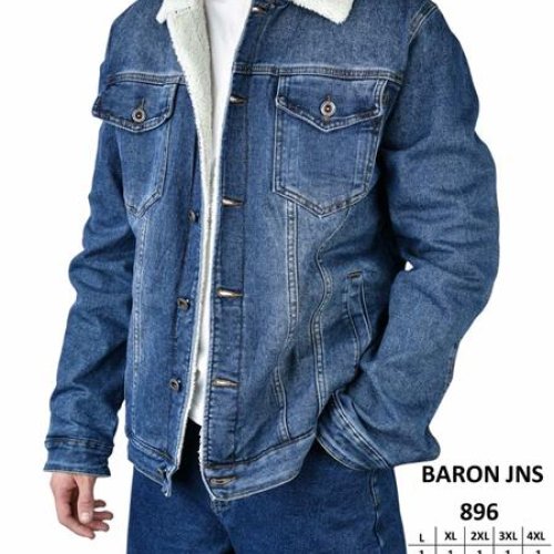 Куртка Baron Jeans (L-4XL) 896 blue (зима) Baron Jeans 896 blue