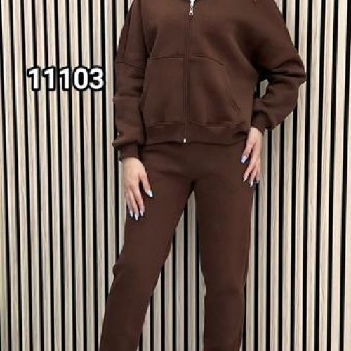 Кофта спорт MMC clothes (42-48) 11103 brown (зима) MMC clothes 11103 brown