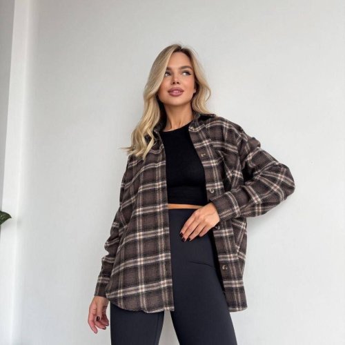 Рубашка Arina (42-52) 1662 brown (деми) Arina 1662 brown